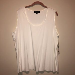 Jones New York Women’s Sleeveless Plus Blouse ,Top